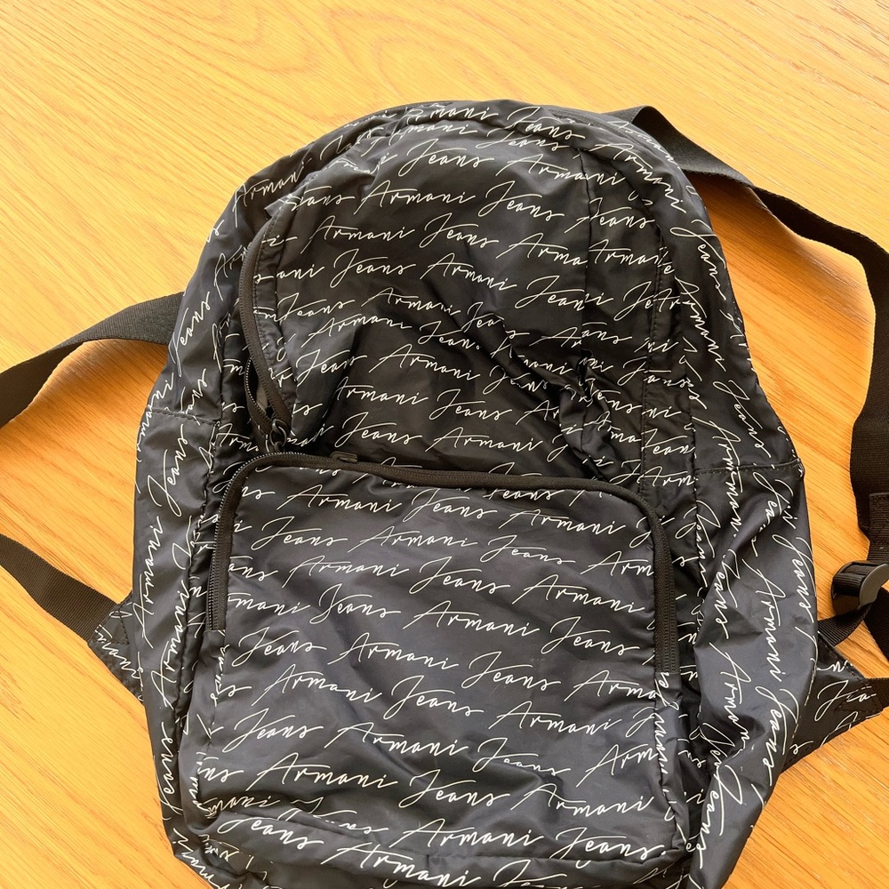 Armani Jeans Black Backpack